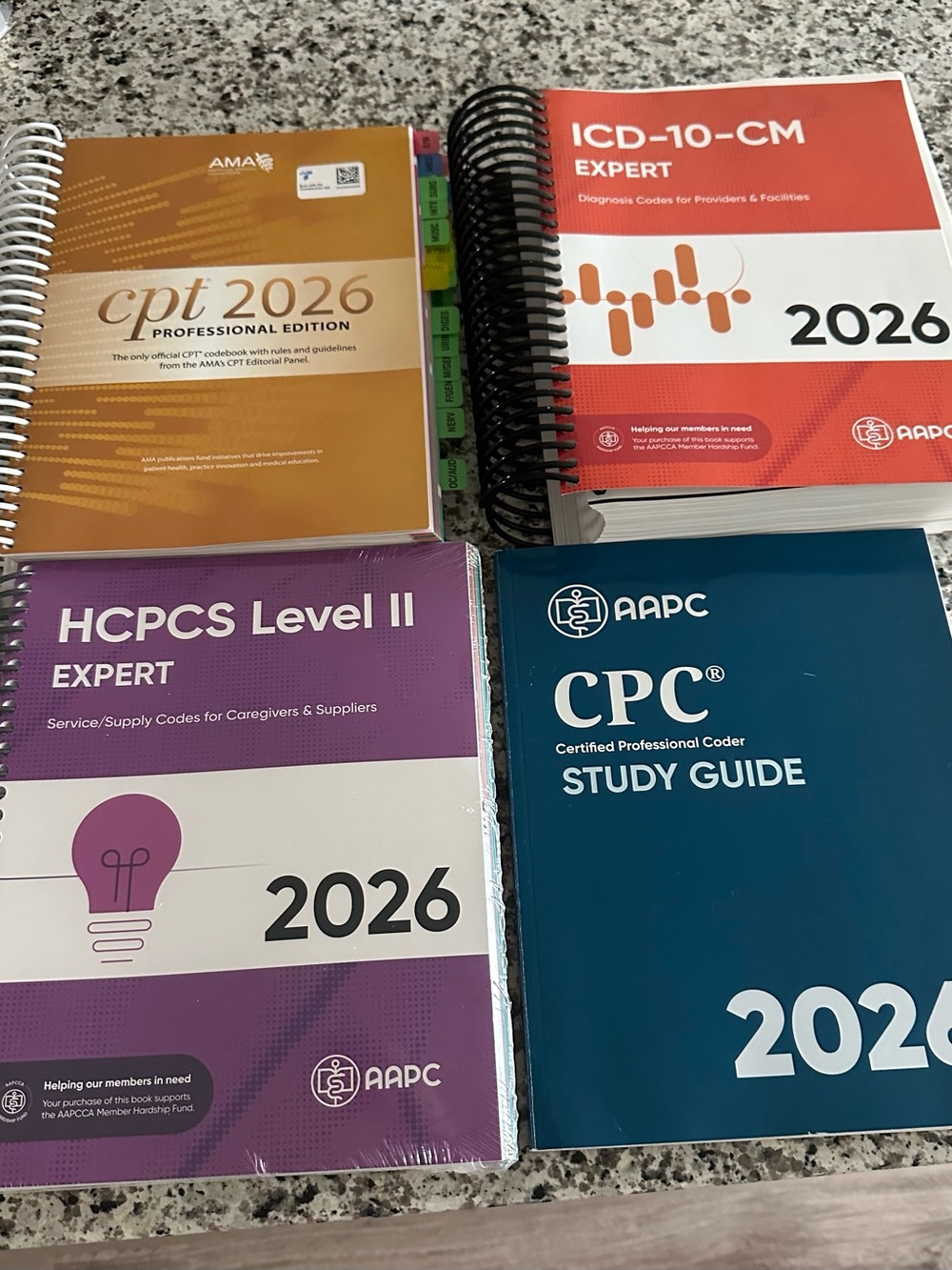 A.P.C. 2026 Coding Reference Set - Gold, Orange, Purple, Blue